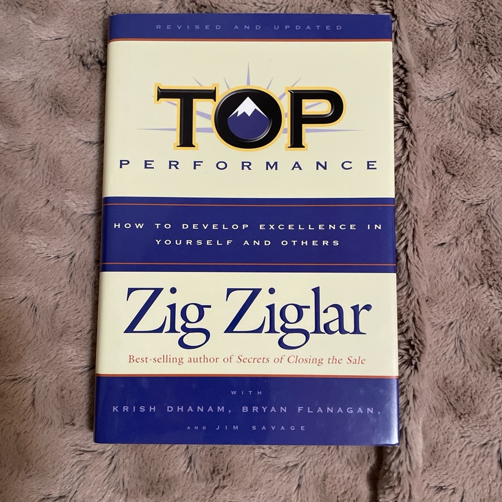 Rare Signed Zig Ziglar 'Top Performance' Hard Cover Book
